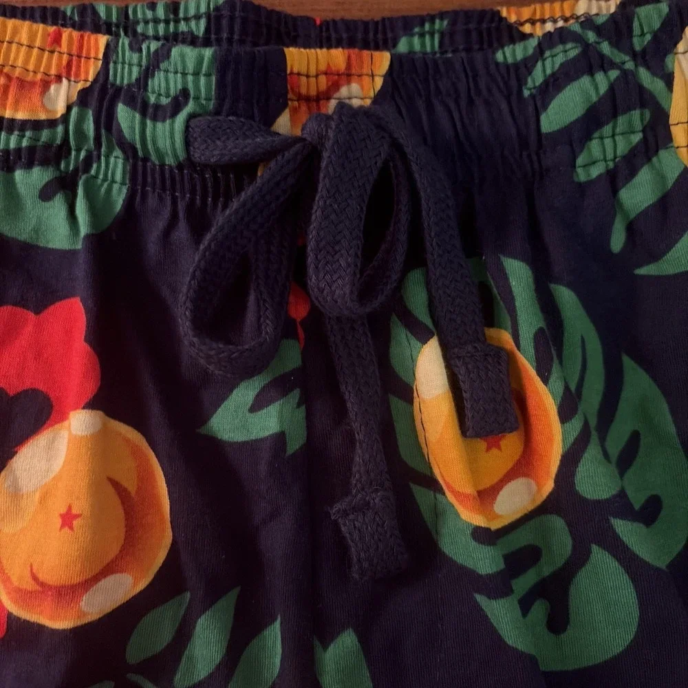 Dragon Ball Z Shorts Mens Small Tropical Floral Sleep Pajama Lounge Mens Anime